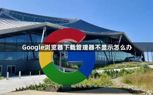 Google浏览器下载管理器不显示怎么办1