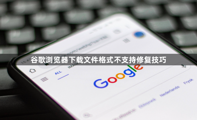 谷歌浏览器下载文件格式不支持修复技巧1