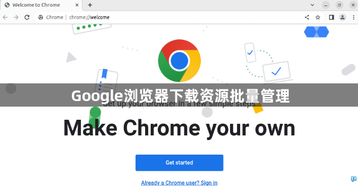 Google浏览器下载资源批量管理1