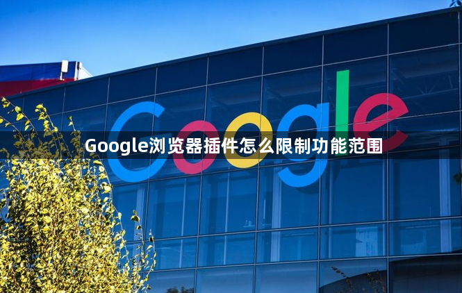 Google浏览器插件怎么限制功能范围1