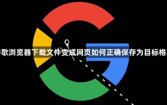 谷歌浏览器下载文件变成网页如何正确保存为目标格式1