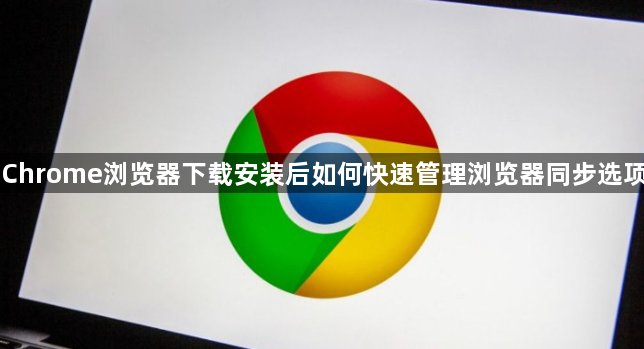 Chrome浏览器下载安装后如何快速管理浏览器同步选项1