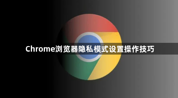 Chrome浏览器隐私模式设置操作技巧1