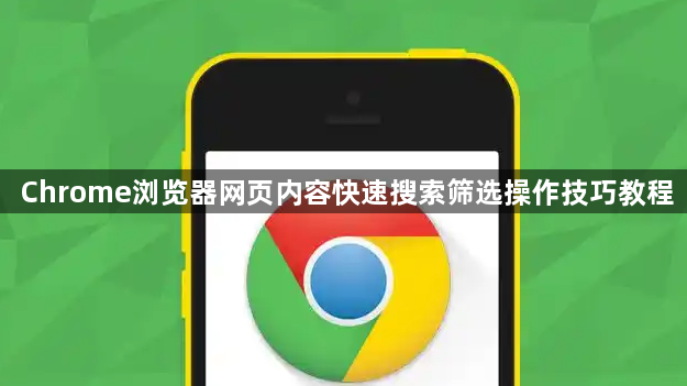 Chrome浏览器网页内容快速搜索筛选操作技巧教程1