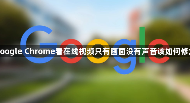 google Chrome看在线视频只有画面没有声音该如何修复1
