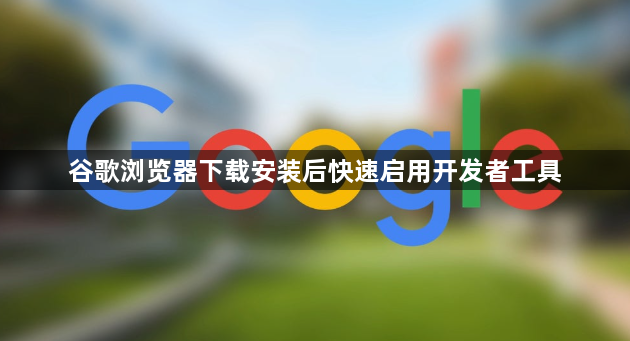 谷歌浏览器下载安装后快速启用开发者工具1