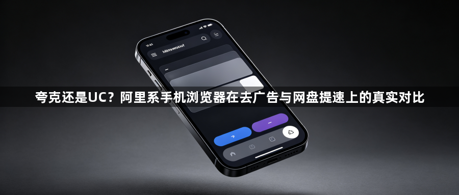 夸克还是UC?阿里系手机浏览器在去广告与网盘提速上的真实对比1