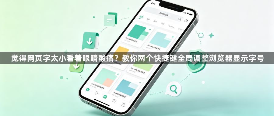 觉得网页字太小看着眼睛酸痛?教你两个快捷键全局调整浏览器显示字号1