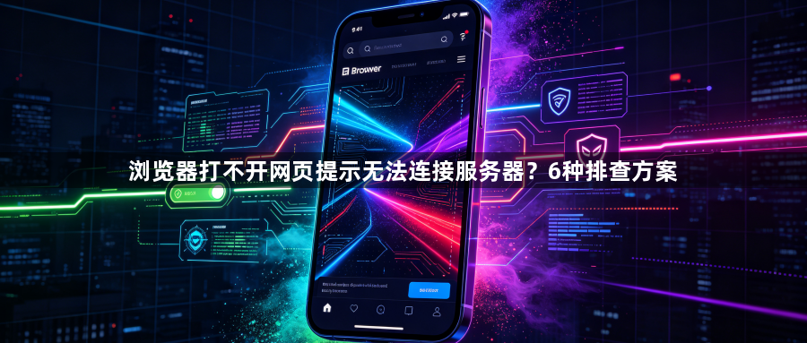 浏览器打不开网页提示无法连接服务器？6种排查方案1