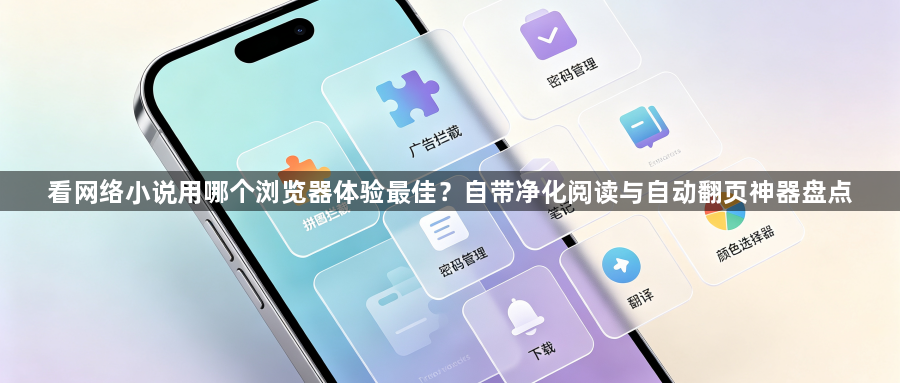 看网络小说用哪个浏览器体验最佳?自带净化阅读与自动翻页神器盘点1