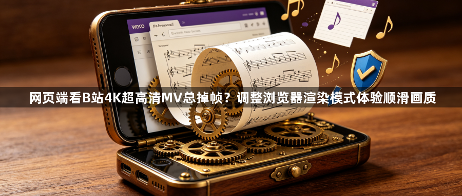 网页端看B站4K超高清MV总掉帧？调整浏览器渲染模式体验顺滑画质1